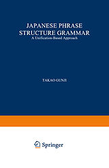 Couverture cartonnée Japanese Phrase Structure Grammar de T. Gunji