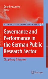 eBook (pdf) Governance and Performance in the German Public Research Sector de Dorothea Jansen