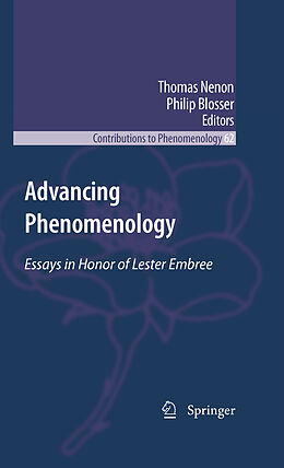 Livre Relié Advancing Phenomenology de 