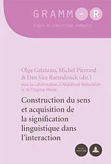 Kartonierter Einband (Kt) Construction du sens et acquisition de la signification linguistique dans l'interaction von 
