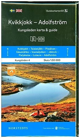 Carte (de géographie) Kvikkjokk Adolfström Kungsleden 4 de 