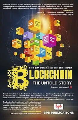 PDF BLOCKCHAIN -THE UNTOLD STORY von Srinivas Mahankali