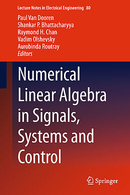 Fester Einband Numerical Linear Algebra in Signals, Systems and Control von 