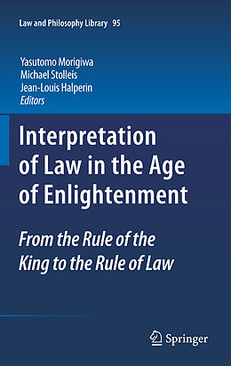 Fester Einband Interpretation of Law in the Age of Enlightenment von 