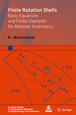 Couverture cartonnée Finite Rotation Shells de K. Wisniewski