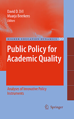 Couverture cartonnée Public Policy for Academic Quality de 