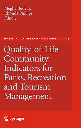 Couverture cartonnée Quality-of-Life Community Indicators for Parks, Recreation and Tourism Management de 