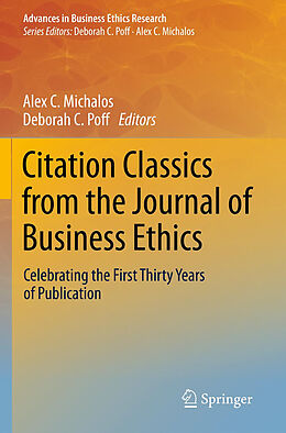 Couverture cartonnée Citation Classics from the Journal of Business Ethics de 