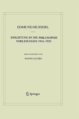 E-Book (pdf) Einleitung in die Philosophie. Vorlesungen 19161920 von Edmund Husserl