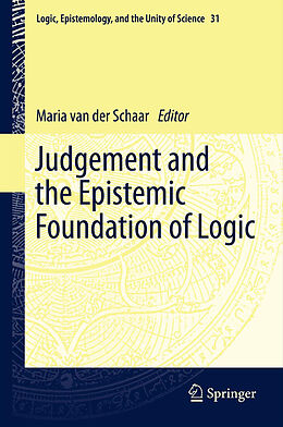 Fester Einband Judgement and the Epistemic Foundation of Logic von 