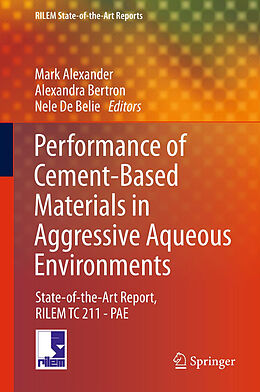 Fester Einband Performance of Cement-Based Materials in Aggressive Aqueous Environments von 