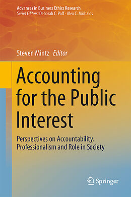 Livre Relié Accounting for the Public Interest de 