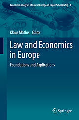 eBook (pdf) Law and Economics in Europe de Klaus Mathis