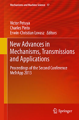 Fester Einband New Advances in Mechanisms, Transmissions and Applications von 