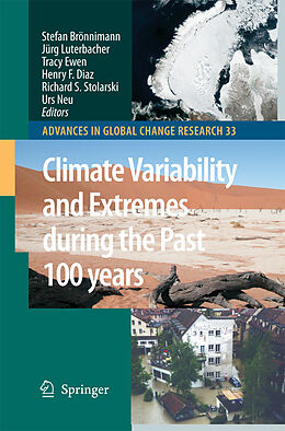 Couverture cartonnée Climate Variability and Extremes during the Past 100 years de 