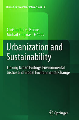 Couverture cartonnée Urbanization and Sustainability de 