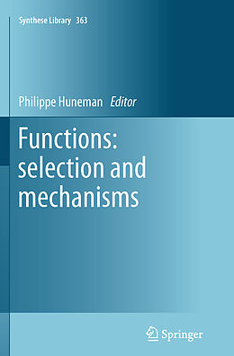 Couverture cartonnée Functions: selection and mechanisms de 