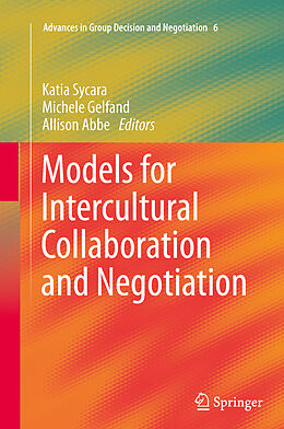 Couverture cartonnée Models for Intercultural Collaboration and Negotiation de 