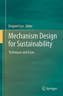 Couverture cartonnée Mechanism Design for Sustainability de 