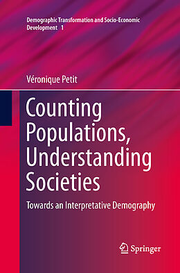 Couverture cartonnée Counting Populations, Understanding Societies de Véronique Petit