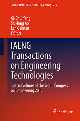 Kartonierter Einband IAENG Transactions on Engineering Technologies von 
