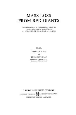 E-Book (pdf) Mass Loss from Red Giants von 