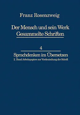 E-Book (pdf) Franz Rosenzweig Sprachdenken von U. Rosenzweig, Rachel Bat-Adams