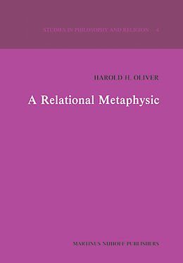 Couverture cartonnée A Relational Metaphysic de H. H. Oliver