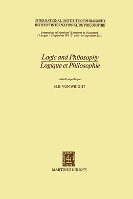Couverture cartonnée Logic and Philosophy / Logique et Philosophie de 
