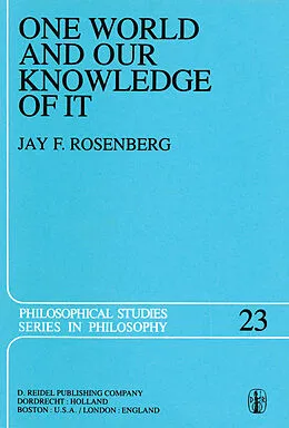 E-Book (pdf) One World and Our Knowledge of It von J. F. Rosenberg