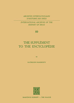 Couverture cartonnée The Supplément to the Encyclopédie de Kathleen Hardesty