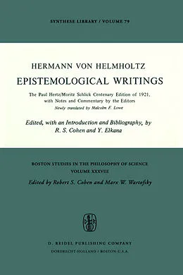 E-Book (pdf) Epistemological Writings von H. Von Helmholtz