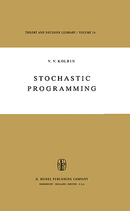 Couverture cartonnée Stochastic Programming de V. V. Kolbin