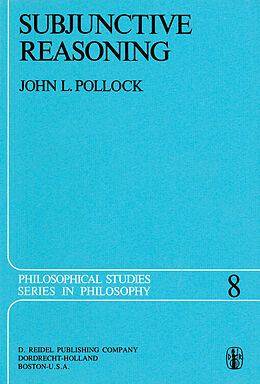 Couverture cartonnée Subjunctive Reasoning de J. L. Pollock