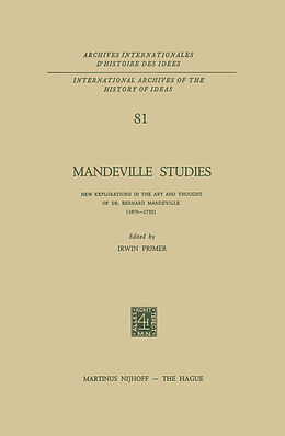 Couverture cartonnée Mandeville Studies de 