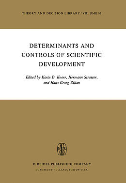 Couverture cartonnée Determinants and Controls of Scientific Development de 