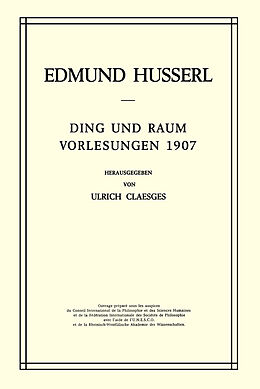 Kartonierter Einband Ding und Raum von Edmund Husserl, U. Claesges