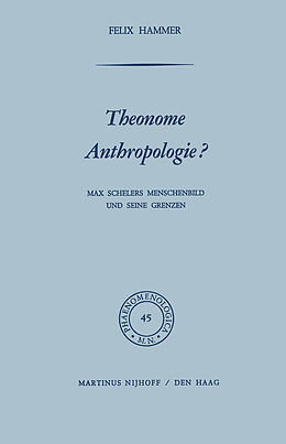 Couverture cartonnée Theonome Anthropologie? de F. Hammer