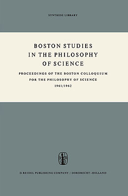 Kartonierter Einband Boston Studies in the Philosophy of Science von 