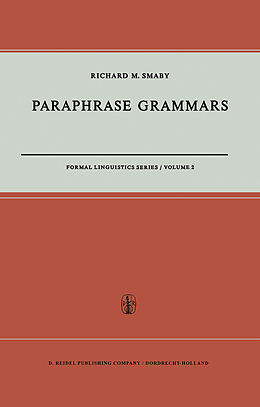 Couverture cartonnée Paraphrase Grammars de R. M. Smaby
