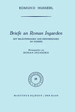 E-Book (pdf) Briefe an Roman Ingarden von Edmund Husserl, Roman S. Ingarden