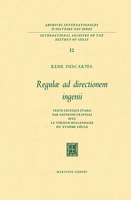 Couverture cartonnée Regulæ ad Directionem IngenII de René Descartes