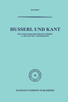Kartonierter Einband Husserl und Kant von Kern