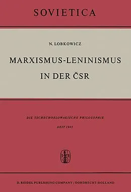 E-Book (pdf) Marxismus-Leninismus in der SR von Nikolaus Lobkowicz