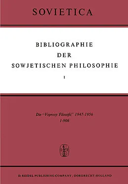 E-Book (pdf) Bibliographie der Sowjetischen Philosophie von 