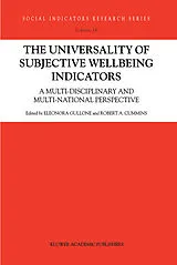 Kartonierter Einband The Universality of Subjective Wellbeing Indicators von 