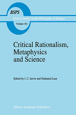 Couverture cartonnée Critical Rationalism, Metaphysics and Science de 