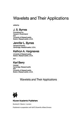 Kartonierter Einband Wavelets and Their Applications von 