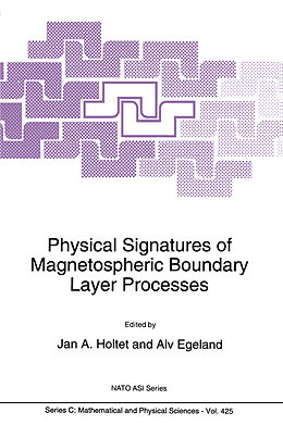 Kartonierter Einband Physical Signatures of Magnetospheric Boundary Layer Processes von 