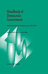 Kartonierter Einband Handbook of Democratic Government von J. J. Woldendorp, Hans Keman, I. Budge